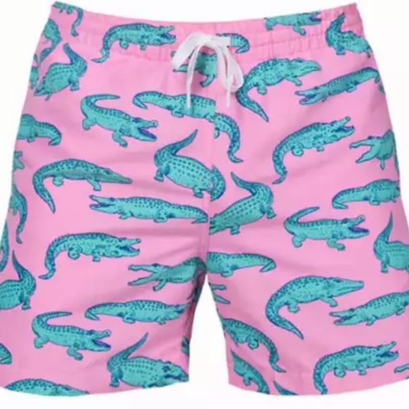 Chubbies Zipper Back Pocket Alligator Swim Trunks Size Large - Picture 1 of 8